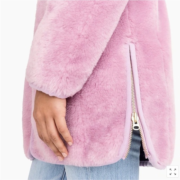 J. Crew Pink Fleece Jacket - Picture 3 of 9